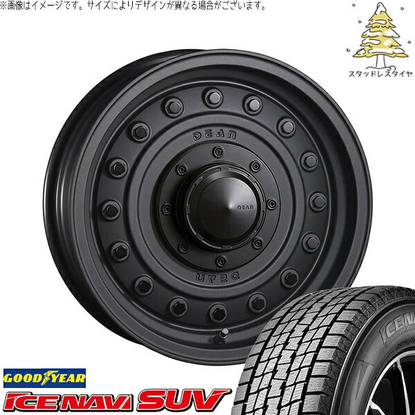 グッドイヤー アイスナビ SUV (ICENAVI SUV) 175/80R16 ＋ ディーン コロラド マットチャコールブラック 16インチ 5.5J +20 5H139.7P スタッドレス・ホイール4本セット。1枚目。