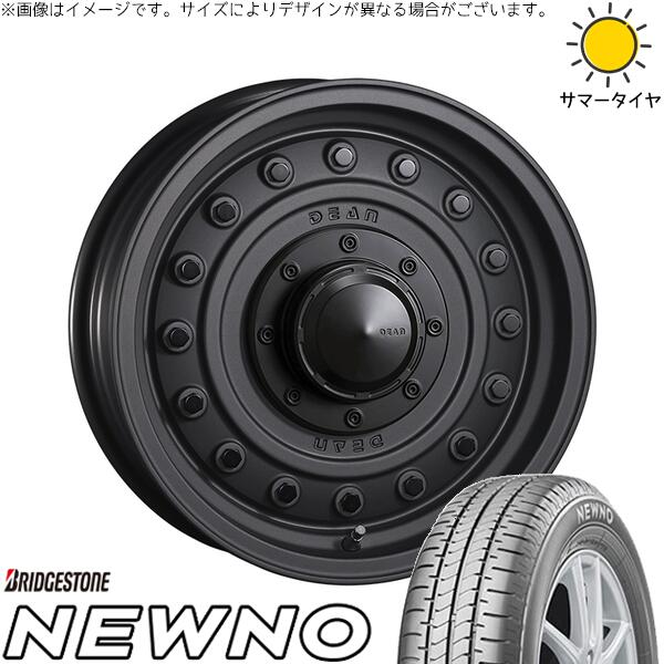 ブリヂストン ニューノ 165/55R15 ＋ ディーン コロラド マットチャコールブラック 15インチ 4.5J +43 4H100P サマー・ホイール4本セット。1枚目。