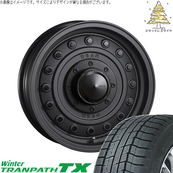 トーヨータイヤ ウィンタートランパス TX 165/65R14 ＋ ディーン コロラド マットチャコールブラック 14インチ 4.5J +43 4H100P スタッドレス・ホイール4本セット。1枚目。