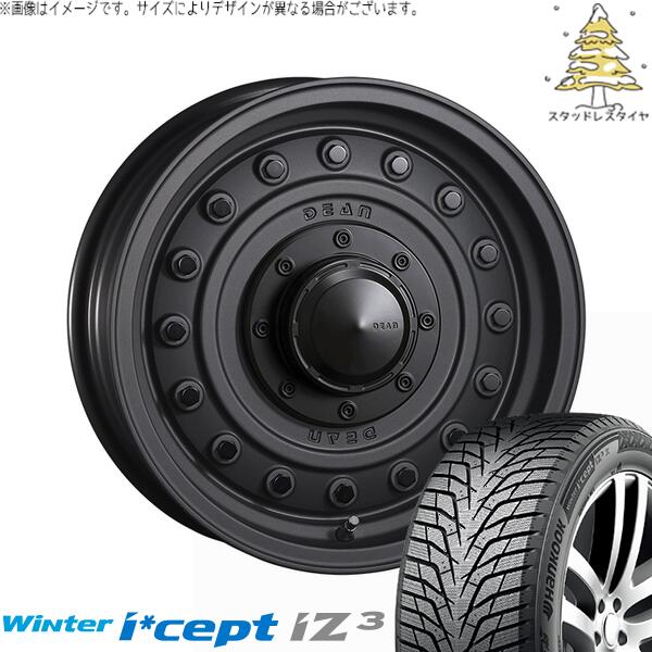 ハンコック ウィンターアイセプト IZ3 W636 (Winter i*cept iZ3 W636) 215/65R16 ＋ ディーン コロラド マットチャコールブラック 16インチ 7J +37 5H114.3P スタッドレス・ホイール4本セット。1枚目。