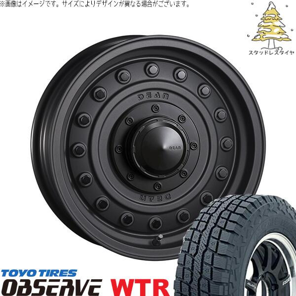 トーヨータイヤ オブザーブ W/T-R (OBSERVE WTR) 225/70R16 ＋ ディーン コロラド マットチャコールブラック 16インチ 5.5J +20 5H139.7P スタッドレス・ホイール4本セット。1枚目。