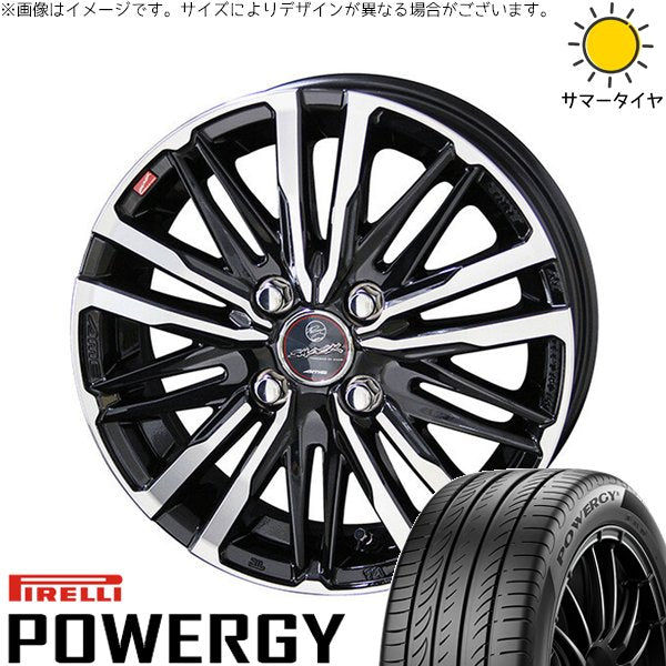 ピレリ パワジー 175/65R15 ＋ スマック クレスト サファイアブラックポリッシュ 15インチ 4.5J +45 4H100P サマー・ホイール4本セット。1枚目。