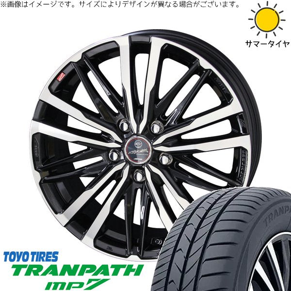 トーヨータイヤ トランパス MP7 205/60R16 ＋ スマック クレスト サファイアブラックポリッシュ 16インチ 6.5J +48 5H114.3P サマー・ホイール4本セット。1枚目。