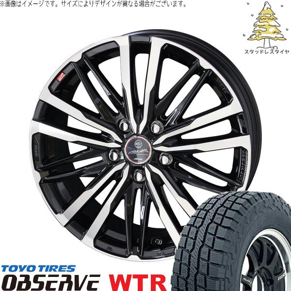トーヨータイヤ オブザーブ W/T-R 245/65R17 ＋ スマック クレスト サファイアブラックポリッシュ 17インチ 7J +38 5H114.3P スタッドレス・ホイール4本セット。1枚目。