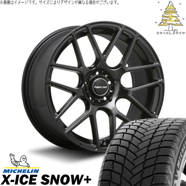ミシュラン エックスアイス スノー+ 245/40R20 ＋ ハイペリオン CVM ハーフグロスブラック 20インチ 8.5J +45 5H114.3P スタッドレス・ホイール4本セット。1枚目。