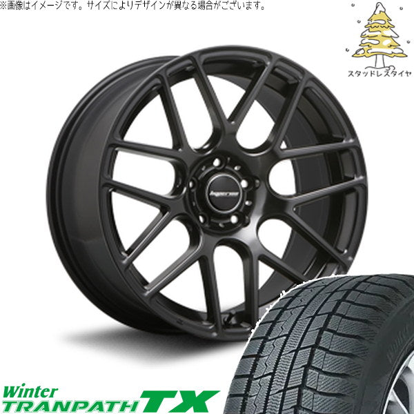 トーヨータイヤ ウィンタートランパス TX 225/55R19 ＋ ハイペリオン CVM ハーフグロスブラック 19インチ 8.5J +35 5H114.3P スタッドレス・ホイール4本セット。1枚目。