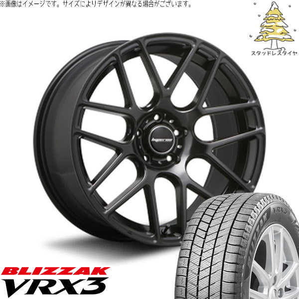 ブリヂストン ブリザック VRX3 255/45R20 ＋ ハイペリオン CVM ハーフグロスブラック 20インチ 8.5J +35 5H114.3P スタッドレス・ホイール4本セット。1枚目。