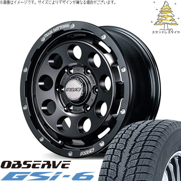 トーヨータイヤ オブザーブ Gsi-6 265/65R18 ＋ チームデイトナ D9 specM スーパーダークガンメタ 18インチ 8.5J +55 6H139.7P スタッドレス・ホイール4本セット。1枚目。