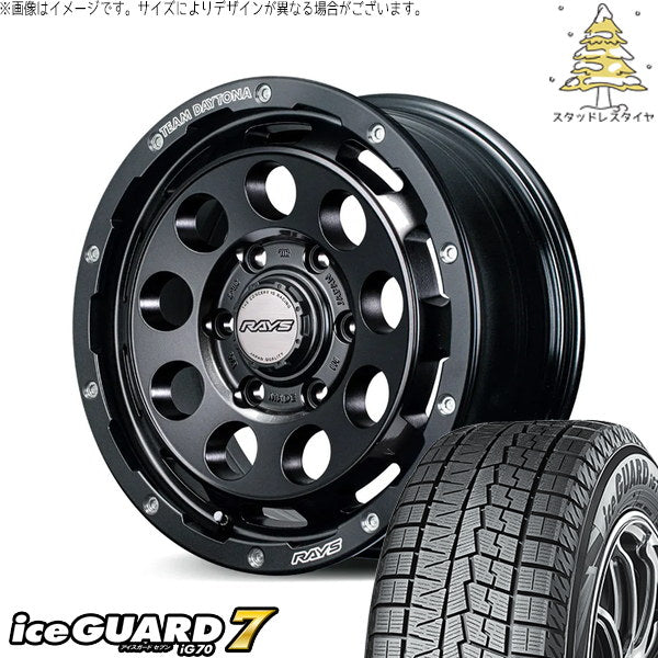 ヨコハマタイヤ アイスガードセブン IG70 215/65R16 ＋ チームデイトナ D9 specM スーパーダークガンメタ 16インチ 6.5J +38 6H139.7P スタッドレス・ホイール4本セット。1枚目。