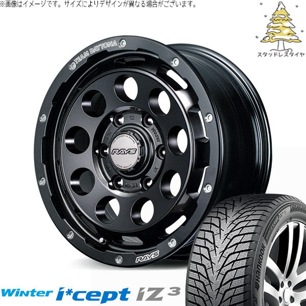 ハンコック ウィンターアイセプト IZ3 W636 215/65R16 ＋ チームデイトナ D9 specM スーパーダークガンメタ 16インチ 6.5J +38 6H139.7P スタッドレス・ホイール4本セット。1枚目。