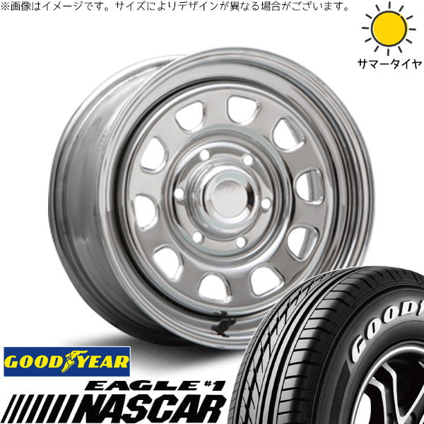 グッドイヤー イーグル ナスカー 215/65R16 ＋ デイトナ SS クローム 16インチ 7J +38 6H139.7P サマー・ホイール4本セット。1枚目。
