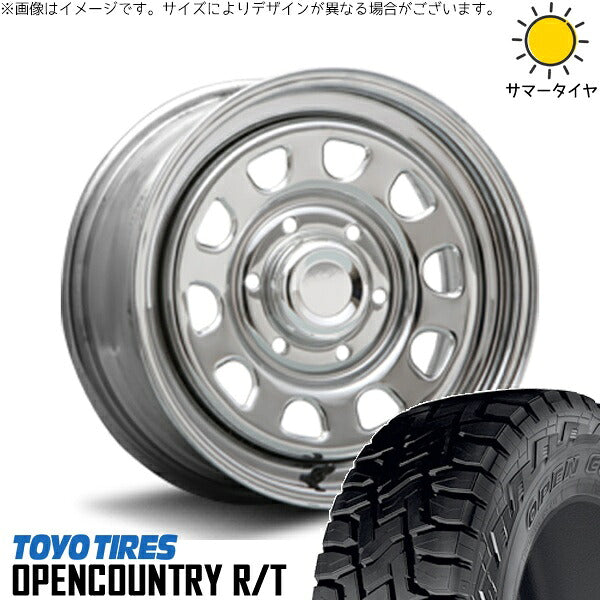 トーヨータイヤ オープンカントリー R/T 215/70R16 ＋ デイトナ SS クローム 16インチ 7J +38 6H139.7P サマー・ホイール4本セット。1枚目。