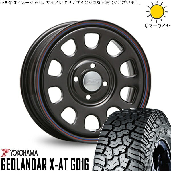 ヨコハマタイヤ ジオランダー X-AT G016 165/70R15 ＋ デイトナ SS ブラック 15インチ 6J +30 4H100P サマー・ホイール4本セット。1枚目。