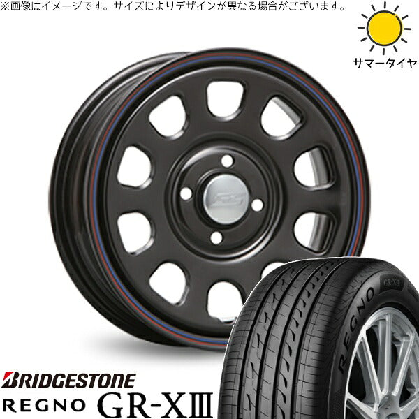 ブリヂストン レグノ GR-X3 195/65R15 ＋ デイトナ SS ブラック 15インチ 6J +30 4H100P サマー・ホイール4本セット。1枚目。