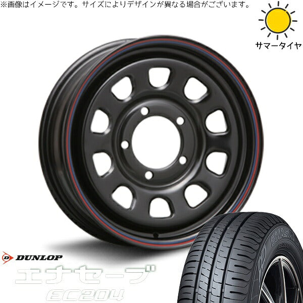 ダンロップ エナセーブ EC204 215/70R15 ＋ デイトナ SS ブラック 15インチ 6J ±0 5H139.7P サマー・ホイール4本セット。1枚目。