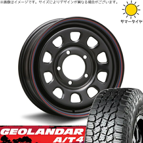 ヨコハマタイヤ ジオランダー A/T4 G018 225/75R16 ＋ デイトナ SS ブラック 16インチ 6J ±0 5H139.7P サマー・ホイール4本セット。1枚目。