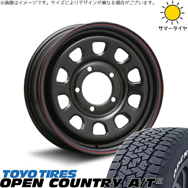 トーヨータイヤ オープンカントリー A/T3 225/70R16 ＋ デイトナ SS ブラック 16インチ 5.5J +20 5H139.7P サマー・ホイール4本セット。1枚目。