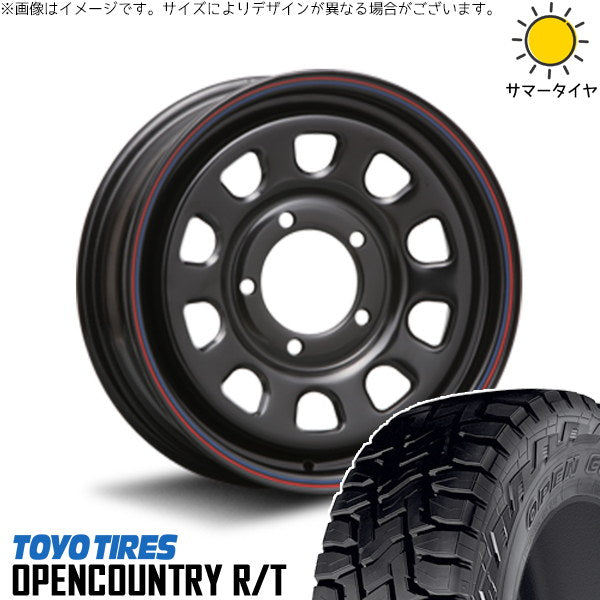 トーヨータイヤ オープンカントリー R/T 185/85R16 ＋ デイトナ SS ブラック 16インチ 5.5J +20 5H139.7P サマー・ホイール4本セット。1枚目。