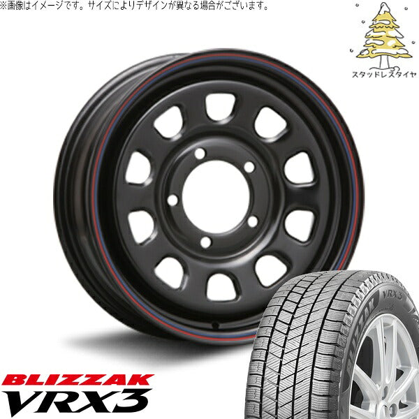 ブリヂストン ブリザック VRX3 215/70R16 ＋ デイトナ SS ブラック 16インチ 5.5J +20 5H139.7P スタッドレス・ホイール4本セット。1枚目。