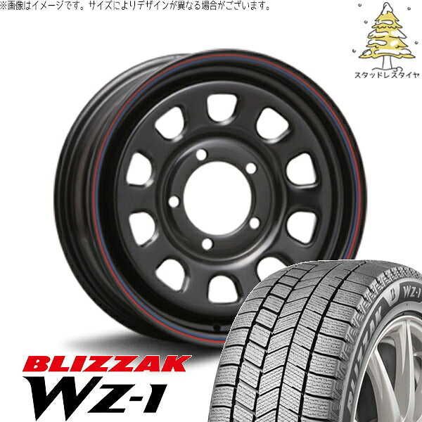 ブリヂストン ブリザック WZ-1 (BLIZZAK WZ-1) 215/70R16 ＋ デイトナ SS ブラック 16インチ 5.5J +20 5H139.7P スタッドレス・ホイール4本セット。1枚目。