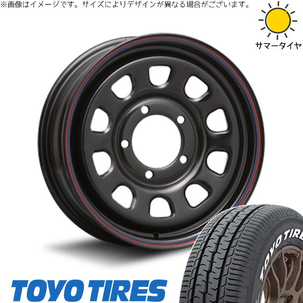 トーヨータイヤ H30 215/65R16 ＋ デイトナ SS ブラック 16インチ 7J +35 5H114.3P サマー・ホイール4本セット。1枚目。