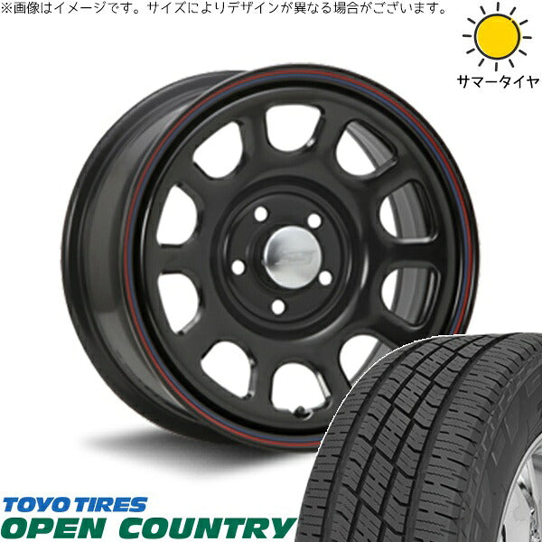 トーヨータイヤ オープンカントリー H/T2 215/70R16 ＋ デイトナ SS ブラック 16インチ 7J +35 5H114.3P サマー・ホイール4本セット。1枚目。