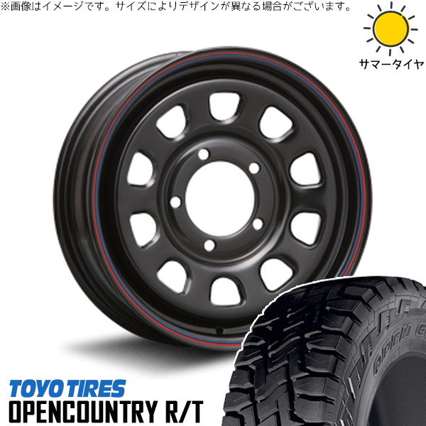 トーヨータイヤ オープンカントリー R/T 235/70R16 ＋ デイトナ SS ブラック 16インチ 7J +35 5H114.3P サマー・ホイール4本セット。1枚目。