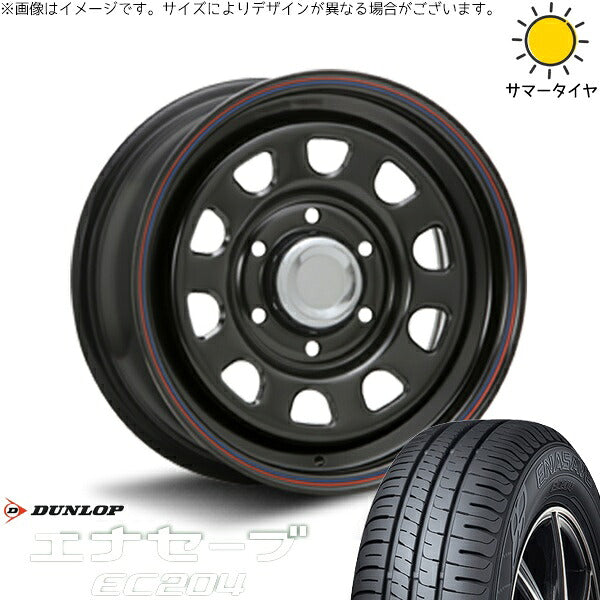 ダンロップ エナセーブ EC204 215/70R15 ＋ デイトナ SS ブラック 15インチ 6J +45 6H139.7P サマー・ホイール4本セット。1枚目。