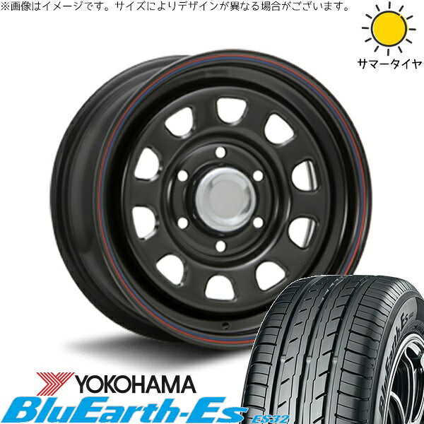 ヨコハマタイヤ ブルーアース ES32 215/70R15 ＋ デイトナ SS ブラック 15インチ 6J +45 6H139.7P サマー・ホイール4本セット。1枚目。