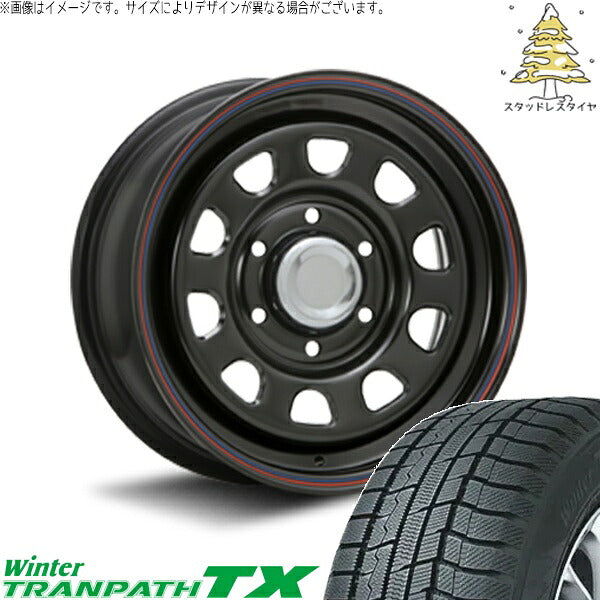 トーヨータイヤ ウィンタートランパス TX 215/65R16 ＋ デイトナ SS ブラック 16インチ 6.5J +45 6H139.7P スタッドレス・ホイール4本セット。1枚目。