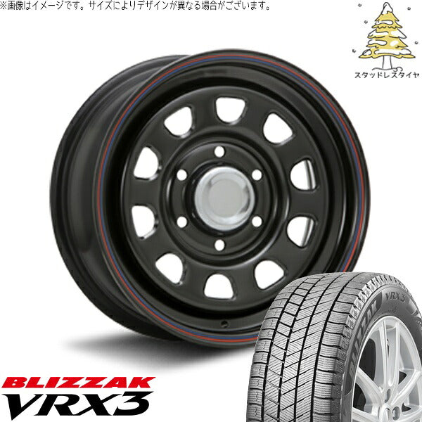 ブリヂストン ブリザック VRX3 215/70R15 ＋ デイトナ SS ブラック 15インチ 6J +45 6H139.7P スタッドレス・ホイール4本セット。1枚目。