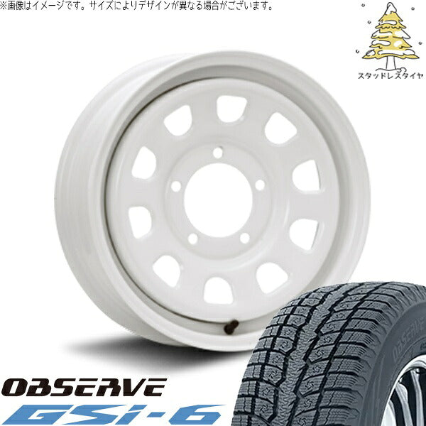 トーヨータイヤ オブザーブ Gsi-6 225/70R16 ＋ デイトナ SS ホワイト 16インチ 5.5J +20 5H139.7P スタッドレス・ホイール4本セット。1枚目。