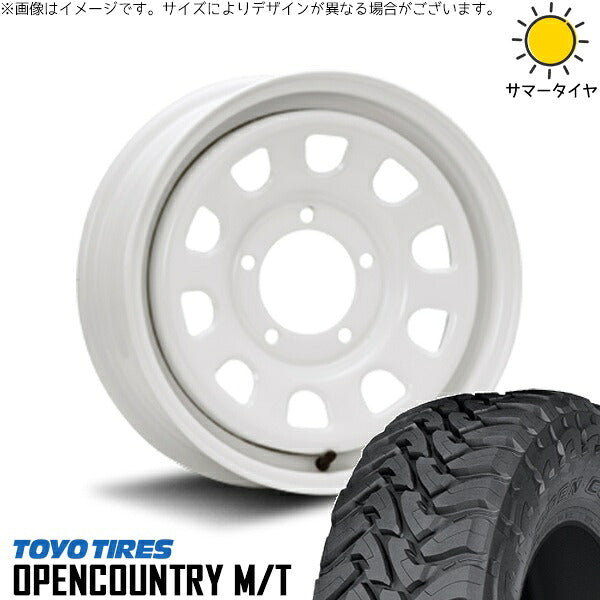 トーヨータイヤ オープンカントリー M/T 225/75R16 ＋ デイトナ SS ホワイト 16インチ 5.5J +20 5H139.7P サマー・ホイール4本セット。1枚目。