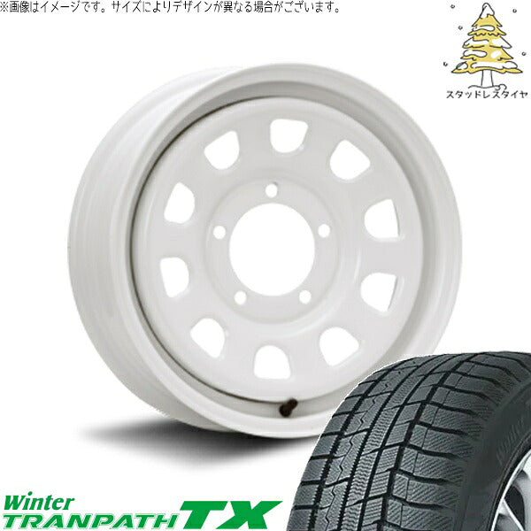 トーヨータイヤ ウィンタートランパス TX 215/70R16 ＋ デイトナ SS ホワイト 16インチ 5.5J +20 5H139.7P スタッドレス・ホイール4本セット。1枚目。