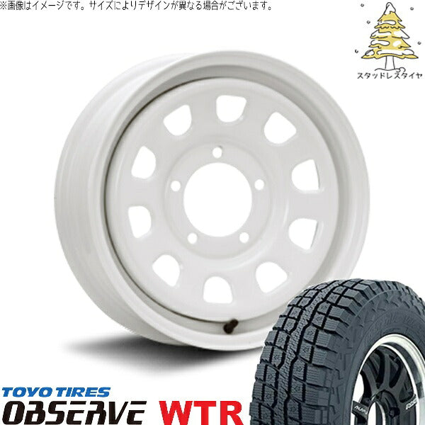 トーヨータイヤ オブザーブ W/T-R 185/85R16 ＋ デイトナ SS ホワイト 16インチ 5.5J +20 5H139.7P スタッドレス・ホイール4本セット。1枚目。