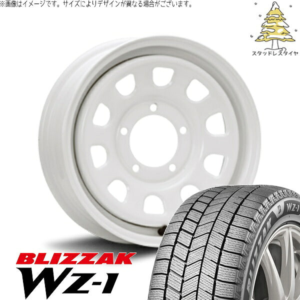 ブリヂストン ブリザック WZ-1 175/80R16 ＋ デイトナ SS ホワイト 16インチ 5.5J +20 5H139.7P スタッドレス・ホイール4本セット。1枚目。