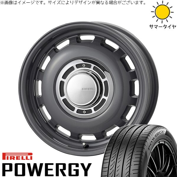 ピレリ パワジー 165/55R15 ＋ クロスブラッド ディーゼル マウスグレー 15インチ 6J +42 4H100P サマー・ホイール4本セット。1枚目。