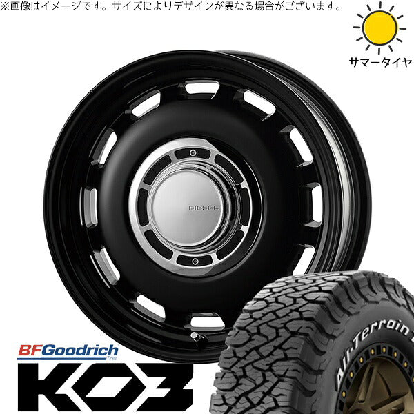 BFグッドリッチ オールテレーン T/A Ko3 (All-Terrain T/A Ko3) 215/70R16 ＋ クロスブラッド ディーゼル サテンブラック 16インチ 6.5J +38 6H139.7P オールシーズン・ホイール4本セット。1枚目。