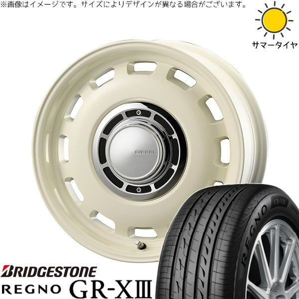 ブリヂストン レグノ GR-X3 195/65R15 ＋ クロスブラッド ディーゼル ミスティックホワイト 15インチ 6J +32 4H100P サマー・ホイール4本セット。1枚目。