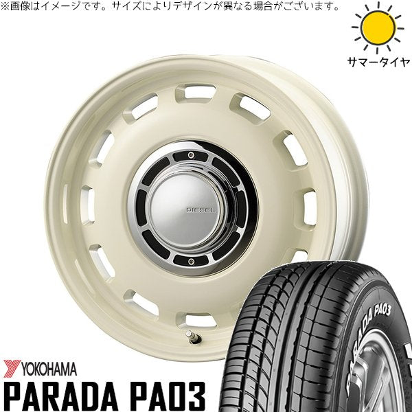 ヨコハマタイヤ パラダ PA03 215/65R16 ＋ クロスブラッド ディーゼル ミスティックホワイト 16インチ 6.5J +38 6H139.7P サマー・ホイール4本セット。1枚目。