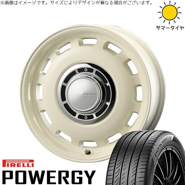 ピレリ パワジー 195/60R15 ＋ クロスブラッド ディーゼル ミスティックホワイト 15インチ 6J +42 4H100P サマー・ホイール4本セット。1枚目。