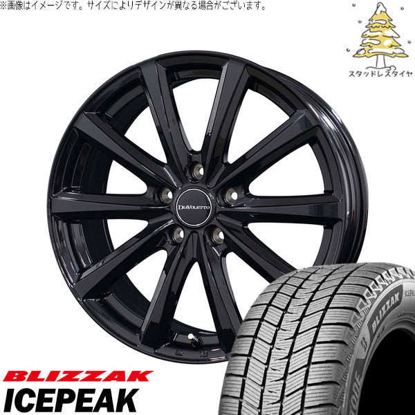ブリヂストン ブリザック ICEPEAK 215/60R17 ＋ D.TEN ブラック 17インチ 7J +48 5H114.3P スタッドレス・ホイール4本セット。1枚目。