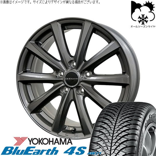 ヨコハマタイヤ ブルーアース4S AW21 225/60R17 ＋ D.TEN グレーメタリック 17インチ 7J +48 5H114.3P オールシーズン・ホイール4本セット。1枚目。