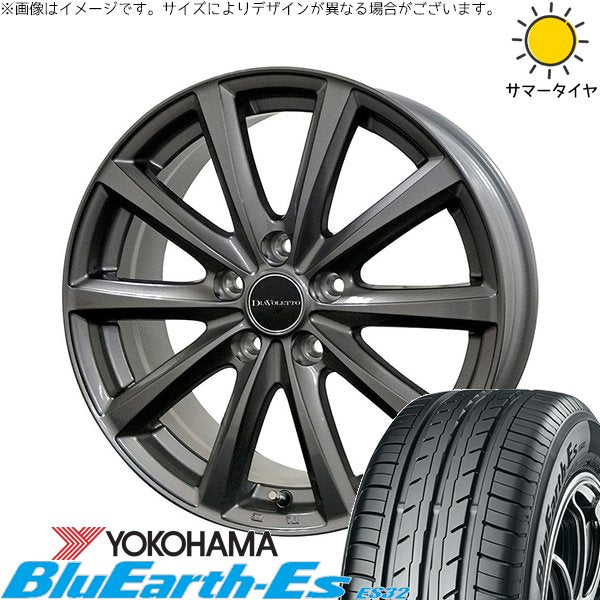 ヨコハマタイヤ ブルーアース ES32 225/45R18 ＋ D.TEN グレーメタリック 18インチ 7J +40 5H114.3P サマー・ホイール4本セット。1枚目。