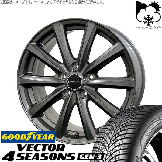 グッドイヤー ベクター4シーズンズ GEN-3 215/50R17 ＋ D.TEN グレーメタリック 17インチ 7J +48 5H114.3P オールシーズン・ホイール4本セット。1枚目。