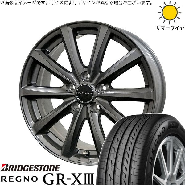 ブリヂストン レグノ GR-X3 RV 215/50R17 ＋ D.TEN グレーメタリック 17インチ 7J +48 5H114.3P サマー・ホイール4本セット。1枚目。