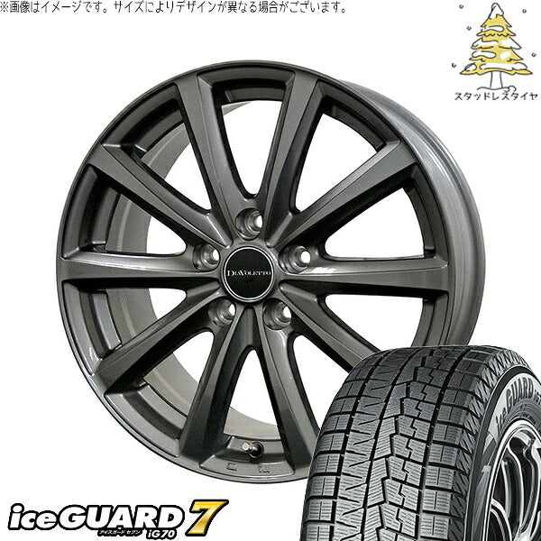 ヨコハマタイヤ アイスガード セブン (iceGUARD7 IG70) 235/60R18 ＋ D.TEN グレーメタリック 18インチ 7.5J +38 5H114.3P スタッドレス・ホイール4本セット。1枚目。