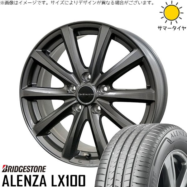 ブリヂストン アレンザ LX100 225/50R18 ＋ D.TEN グレーメタリック 18インチ 7.5J +39 5H114.3P サマー・ホイール4本セット。1枚目。