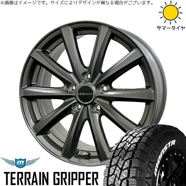 モンスタタイヤ テレーングリッパー (TERRAIN GRIPPER) 225/60R18 ＋ D.TEN グレーメタリック 18インチ 7.5J +38 5H114.3P サマー・ホイール4本セット。1枚目。