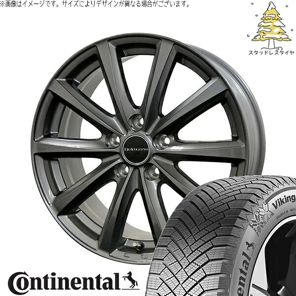 コンチネンタル バイキングコンタクト エイト (VikingContact8) 225/60R18 ＋ D.TEN グレーメタリック 18インチ 7.5J +38 5H114.3P スタッドレス・ホイール4本セット。1枚目。
